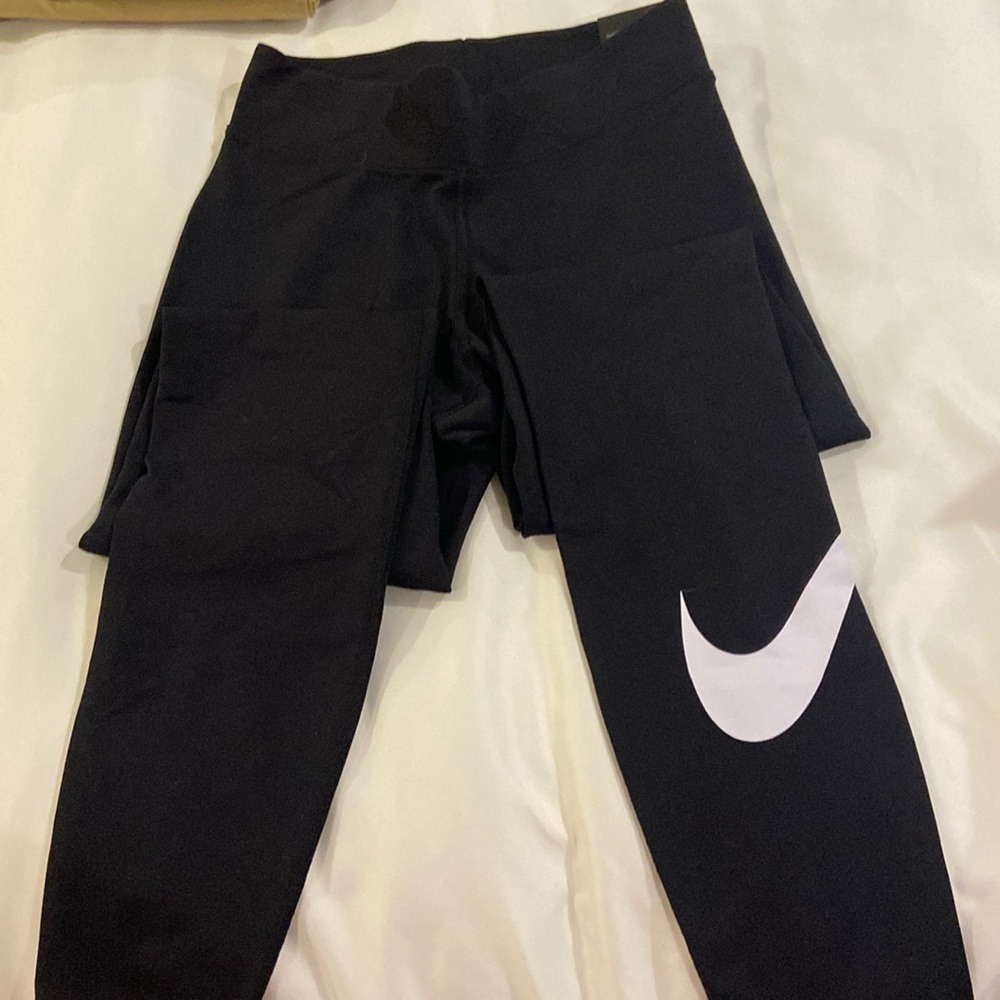 Women Bike black leggings tight fit/mid rise full length size XS new w tags